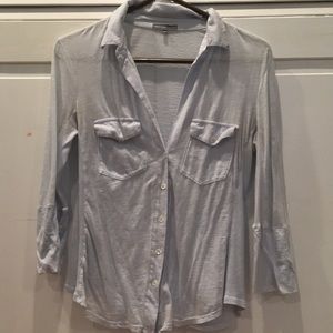 Light Blue Button Down Blouse